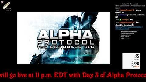 Arv streams Day 3 of Alpha Protocol--first playthrough!