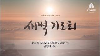 새벽기도 261026 "찾고 또 찾으면 만나리라" (아 3:1-11) / 김형태 목사
