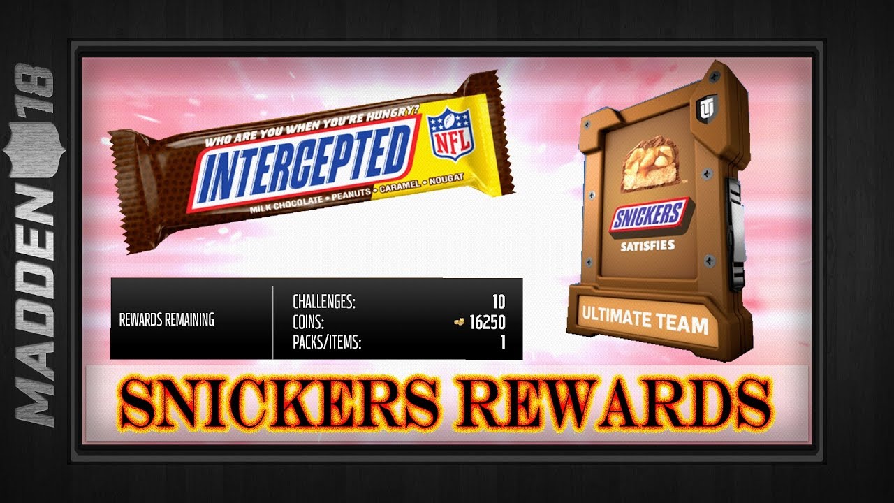 Madden 18 - SNICKERS SOLOS (Overview & Rewards) - Elite Player Pack Coins Contracts