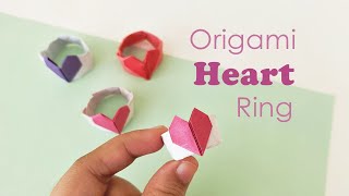 Origami Heart Ring: How to Make a Paper Heart Ring for Valentine's day