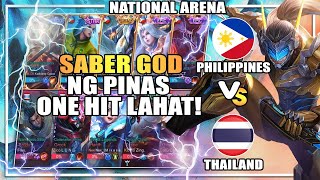 SABER GOD NG PINAS ONE HIT LAHAT! | Team Philippines vs Team Thailand in National Arena