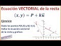 ECUACIÓN VECTORIAL DE LA RECTA (características)/ Ejercicios