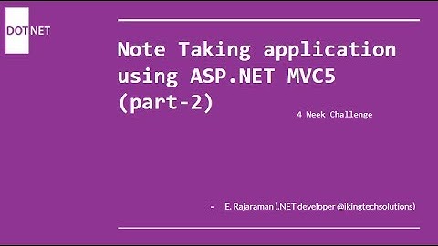 Controller and Model in ASP.NET MVC for beginners | (Create Read Update Delete)