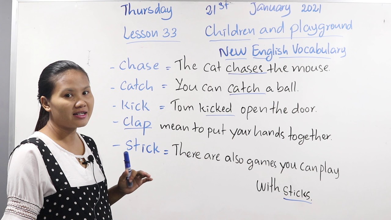 English Water Drop Lesson 33 Children and the playground (Session 2 ...