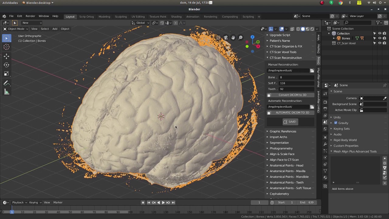 Mriスキャンされた脳の動画をblenderに読み込み3dモデルにする方法 3dcg最新情報サイト Modeling Happy
