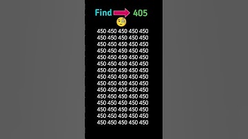 Try to find this number within 7 second 405 🧐 #shorts