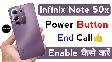 infinix note 50x power button end call setting | power button end call setting infinix note 50x