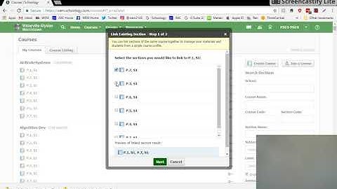 Linking Sections in Schoology