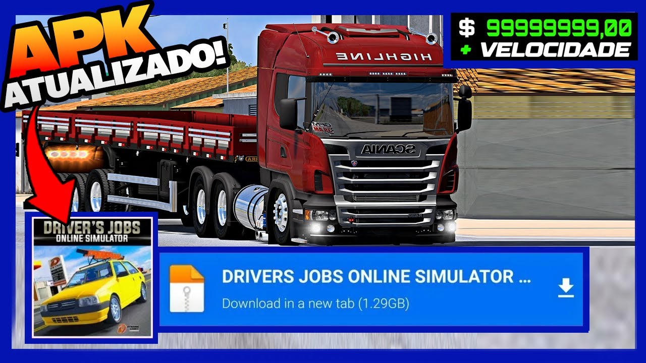 DRIVERS JOBS ONLINE COM CARRETAS + APK MOD DINHEIRO INFINITO VERSÃO ...