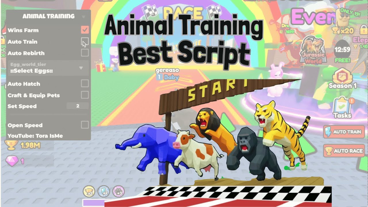 [🏆INF] Animal Training Script - Infinite Wins, Auto Rebirth