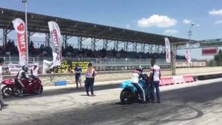 Hikmet Mızrak Seyi̇t Küçükkeskin 2016 Konya Moto Drag 3. Ayak Ilk Eleme Kalkışı