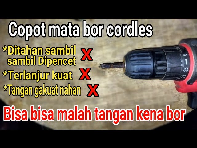 Cara lepas mata bor cordles yang terlanjur kuat class=