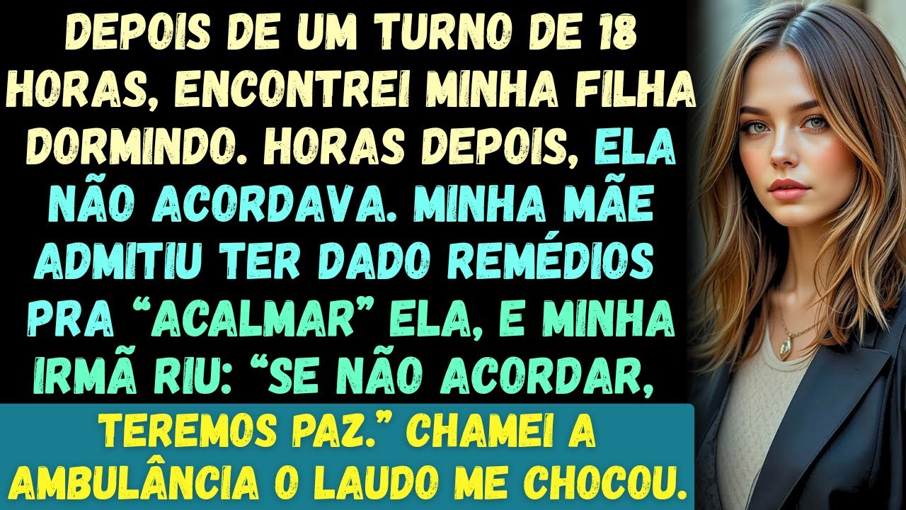 Cheguei em casa depois de um turno de 18 horas e encontrei minha filha dormindo. Algumas horas depoi