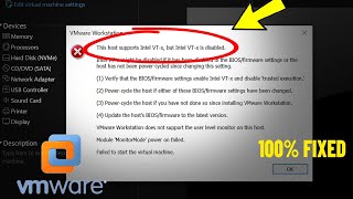 Fix VMware 'This host supports Intel VT-x, but Intel VT-x is disabled' in Windows 11 / 10 - Solved ✅