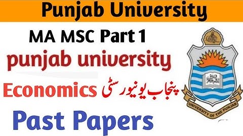 Ma Msc part 1 Economics past paper Punjab university