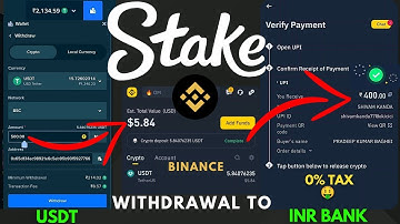 How to WITHDRAW USDT Crypto from STAKE WALLET to Binance in Bank Account INR Money | Crypto | Money