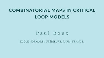 Paul Roux -- Combinatorial maps in critical loop models