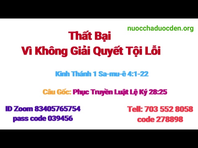 Thất Bại Vì Không Giải Quyết Tội Lỗi