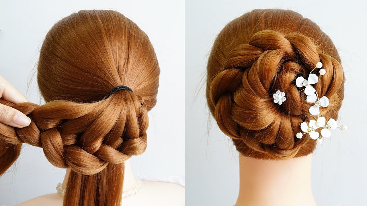 Simple Bun Hairstyle Without Donut | New Easy Hairstyle For Wedding