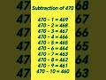 Subtraction of 470