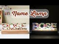 How To Make A Resin Name Lamp | Relaxing Art Vlog