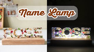 How To Make A Resin Name Lamp | Relaxing Art Vlog