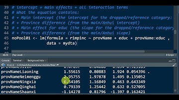 R: Model Setup Interaction Terms 01