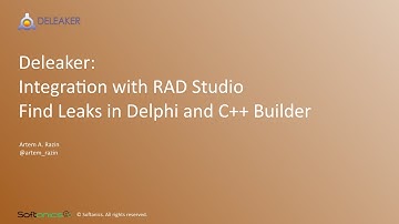 Deleaker integration with RAD Studio. Find Leaks in Delphi and C++ Builder.