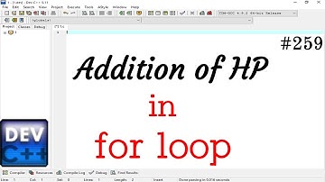 Write a program for add HP Series from for loop in C Language || for loop