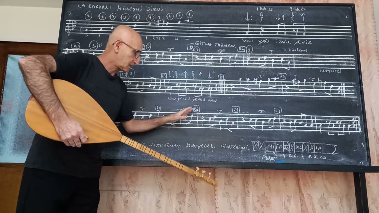Bağlama Dersi:  GİTME TURNAM  VURACAKLAR (Solfej)