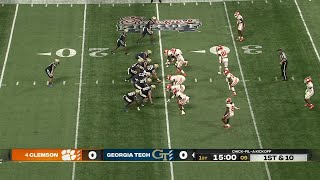 CLEMSON PICKS OFF GEORGIA TECH ON THE FIRST PLAY OF THE GAME❗