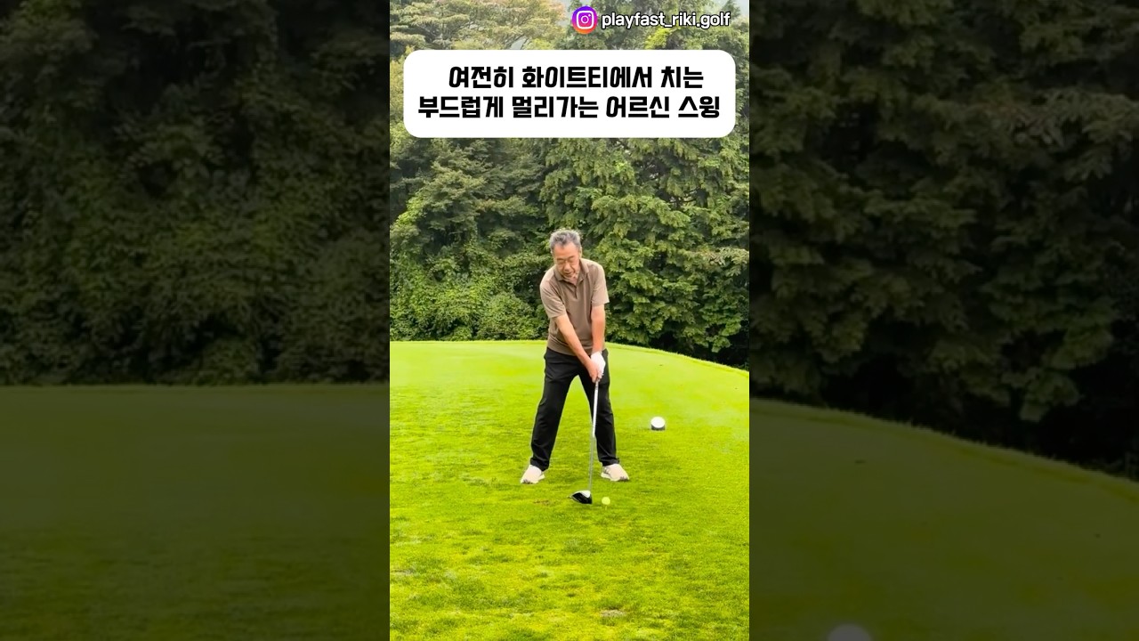 여전히 화이트에서 치는 부드럽게 멀리가는 어르신 스윙 #골프 #golf #ゴルフ