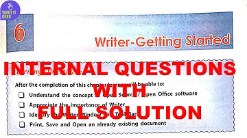 WRITER-GETTING STARTED | DAV CLASS 4 | COMPUTER | CHAPTER 6 | QUESTION ANSWER | SOLUTION  #dav