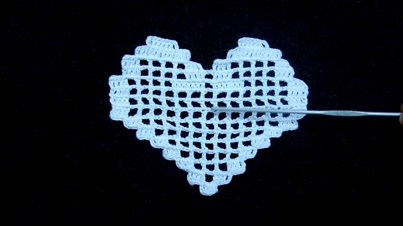 crochet heart - YouTube