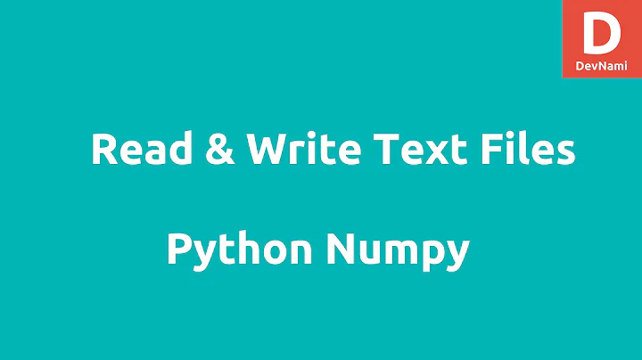 Python Numpy Read Write Text Files