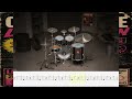 Oliver Tree Life Goes On - Only Drum with sheet music how to play Tutorial #drumtrack #tutorial