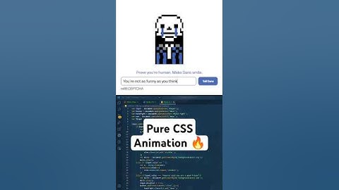 Undertale Sans CAPTCHA CSS Animation