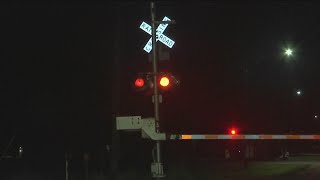 Train cars blown and derailed by tornado near Steele