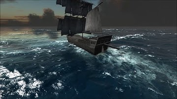 Unity. Ship and waves