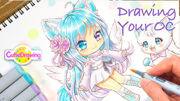 Drawing Your Gachaclub Character with Copic markers// Crystal //PracticingDrawing#56