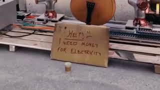 Robots Play Cello as a “Homeless” Street Performer — A Darkly Funny Preview of Automation