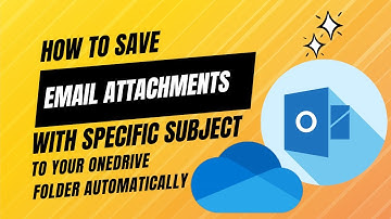 How to automatically save your email attachments with specific subject to your one drive folder