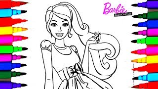 How To Draw BARBIE Fashionistas Coloring Pages l Barbie Coloring Drawing Pages s for Kids