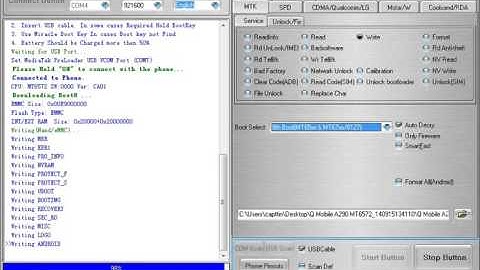 qmobile a290 flash in miracle box
