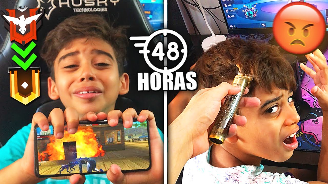 48 HORAS TROLLANDO MEU IRMÃOZINHO NO FREE FIRE ATÉ ELE CHORAR!