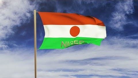 4K Niger flag with title waving in the wind. Looping sun rises style. Animation loop Stock video