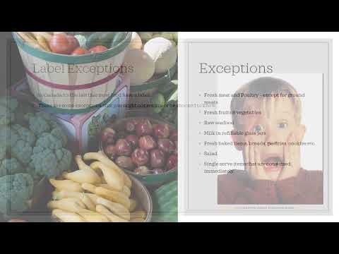 Presentation food label