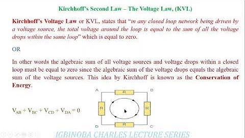 DC CIRCUIT ANALYSIS, KIRCHHOFF