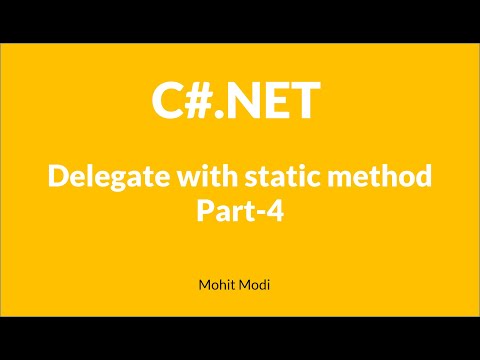 Delegate with the static method in C# Part-4