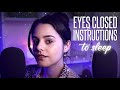 Asmr eyes closed instructions to sleep  ear to ear whispers  games